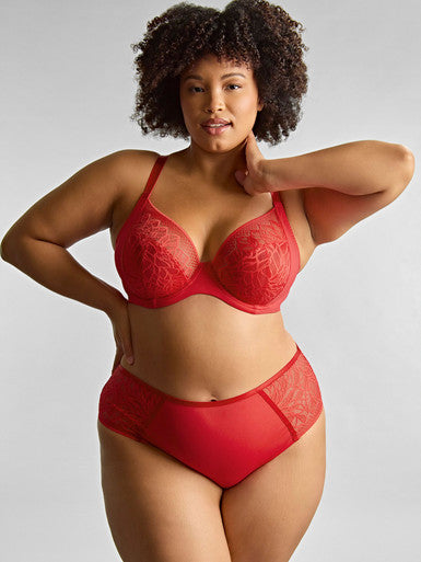 Sculptresse by Panache Sophia Deep Brief - Red Bra Fittings by Court