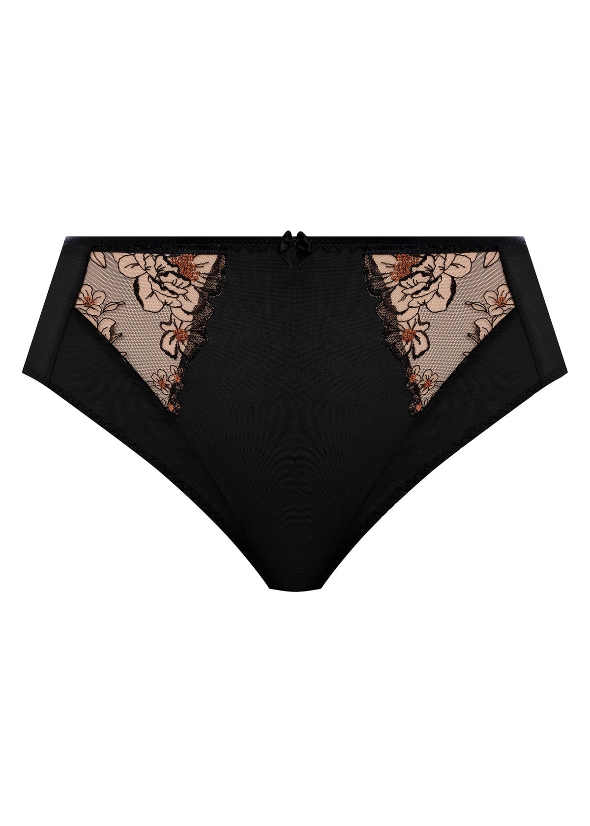 Elomi Teagan High Leg Brief Brief Elomi 6 US / 10 UK (S) BLACK / ALMOND