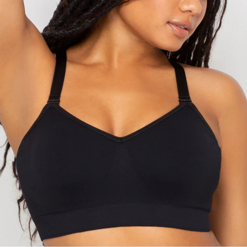Curvy Couture Supportive Seamless Wire Free Curvy Couture M BLACK