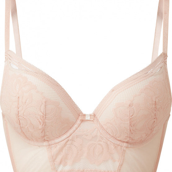 Gossard Encore Padded Longline Plunge Gossard 30D BLUSH