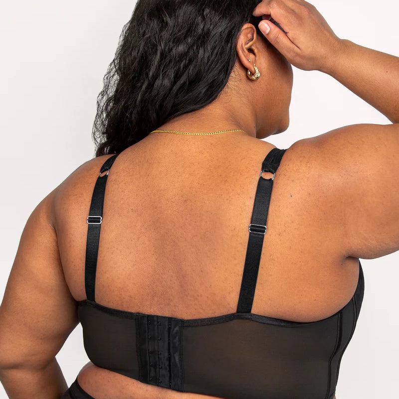 Curvy Couture No-Show Lace Corset Bra Top Curvy Couture