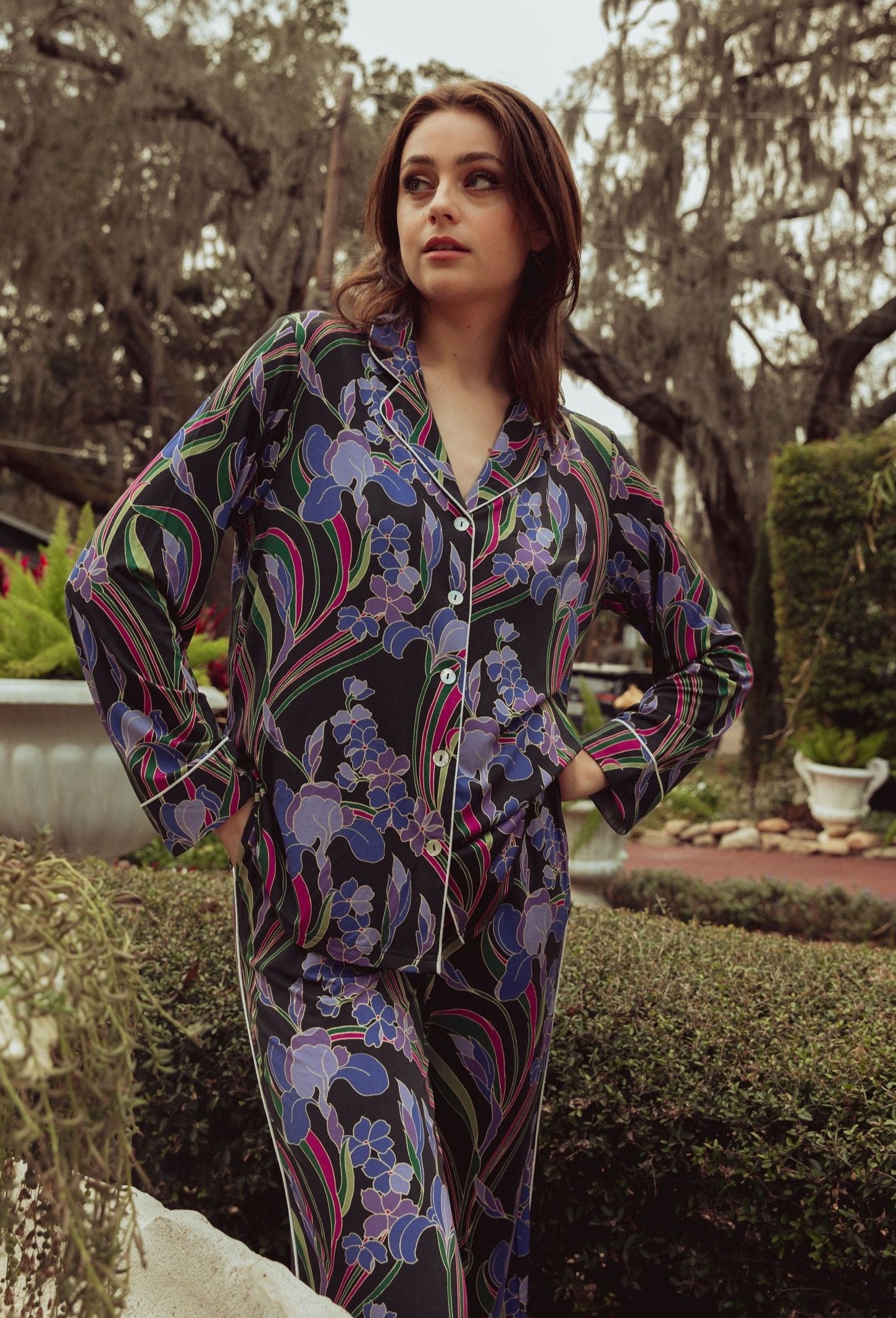 Kilo Brava Deco Iris Wide Leg Pajamas *Final Sale* Bra Fittings by Court L IRIS DECO