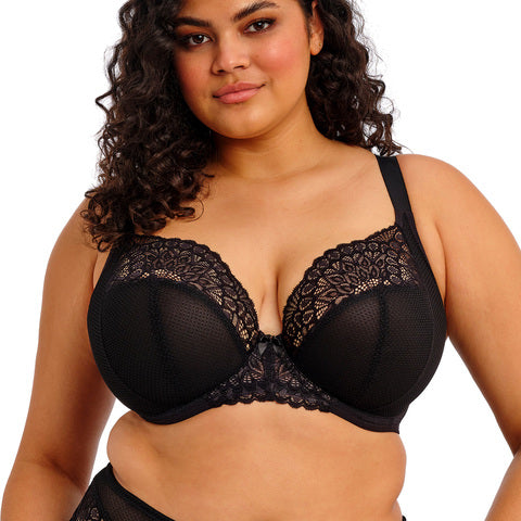 Elomi Tiernie UW Plunge Bra Elomi 32J US / 32GG UK BLACK