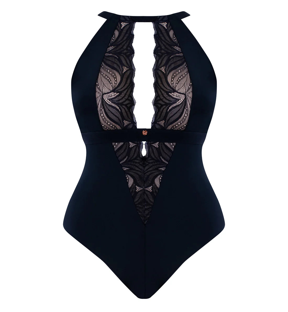 Curvy Kate Scantilly Indulgence Stretch Lace Bodysuit Bra Fittings by Court 6 US / 10 UK (S) BLACK