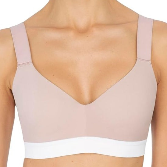 Natori Dynamic Convertible Contour Sports Bra Bra Fittings by Court 32C ROSE BEIGE / WARM WHITE