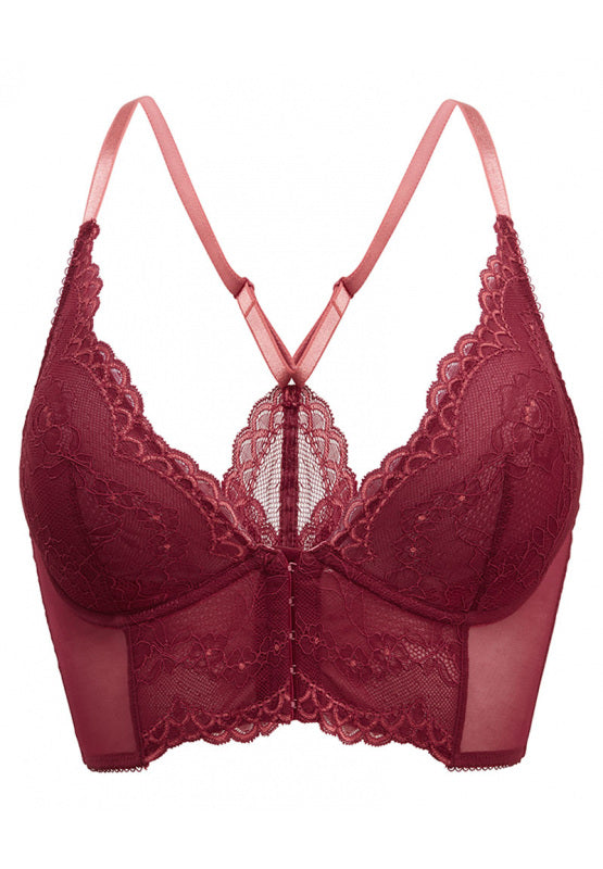 Gossard Superboost Deep V Bralette *Final Sale* Gossard 34D CRANBERRY