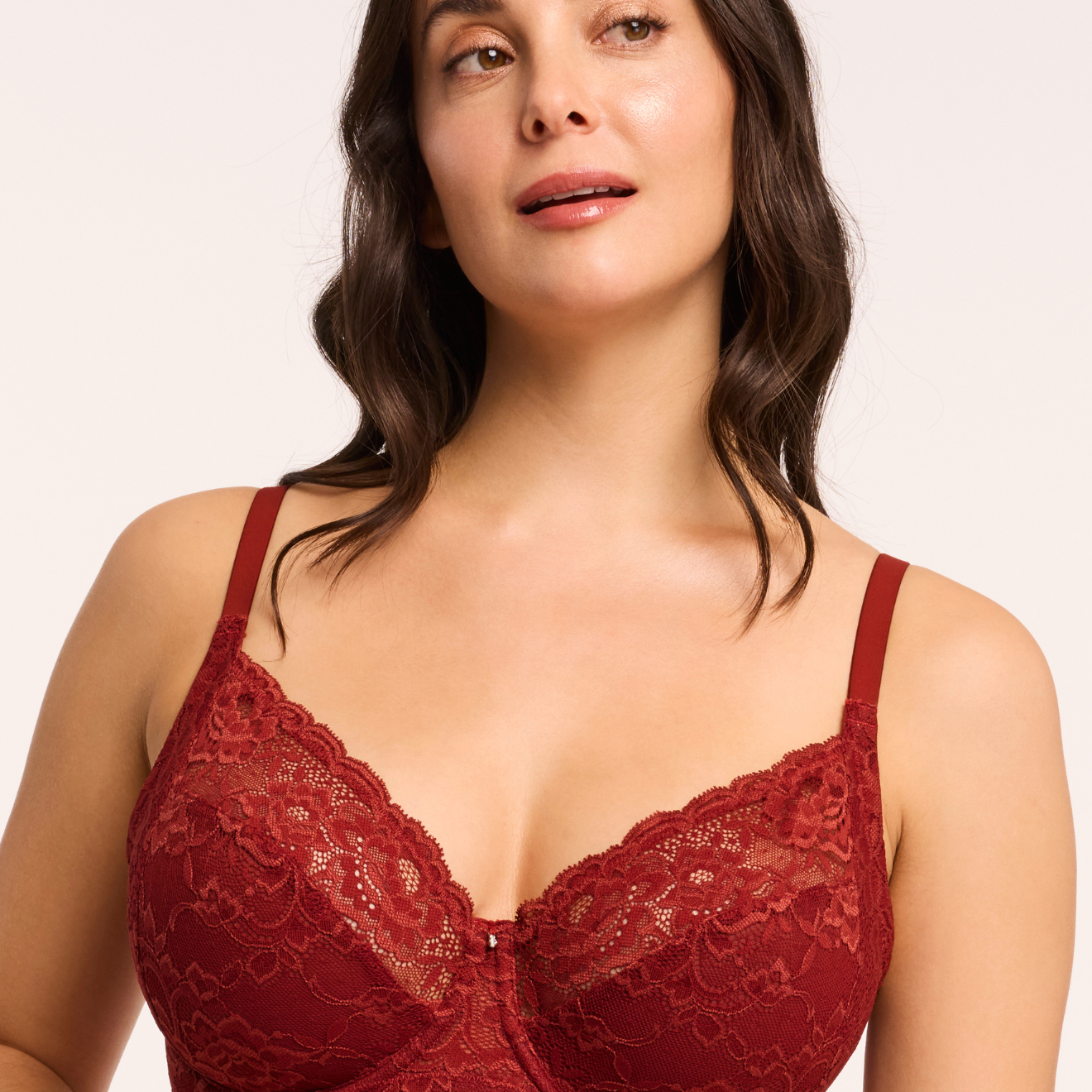 Montelle Muse Full Cup Lace Bra - Chili Montelle