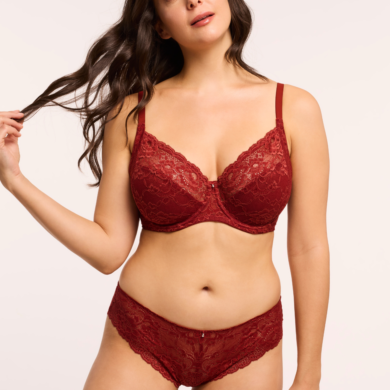 Montelle Muse Full Cup Lace Bra - Chili Montelle