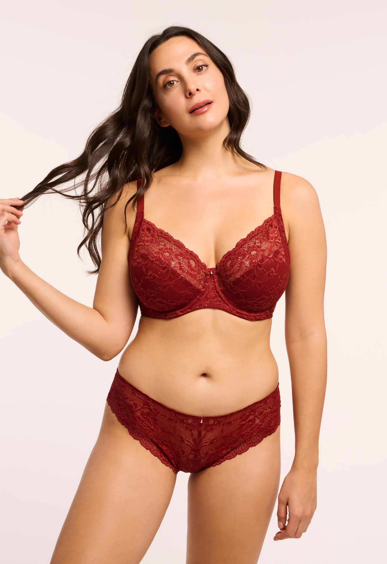 Montelle Muse Full Cup Lace Bra - Chili Montelle