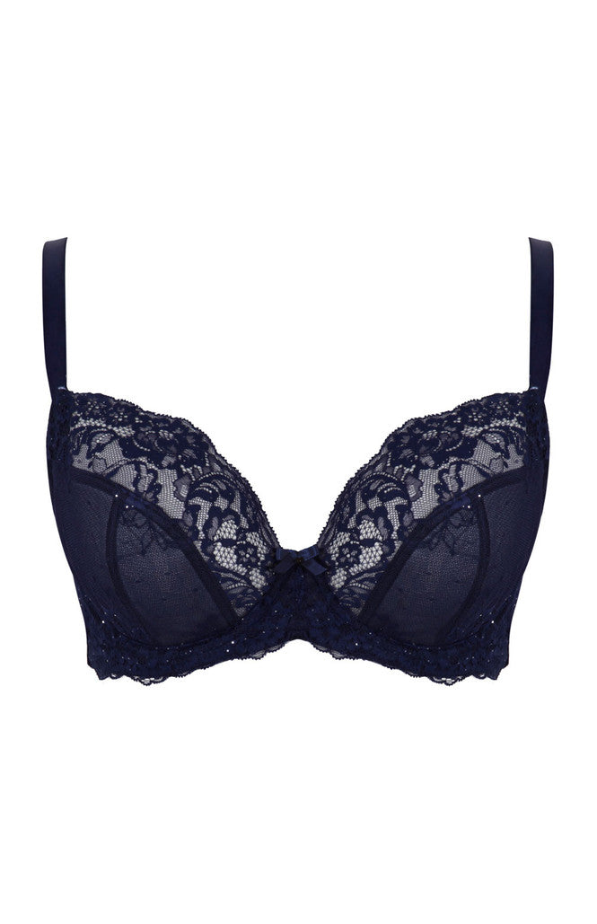 Panache Ana Plunge Bra *Final Sale* Panache 28H US / 28FF UK MIDNIGHT SEQUIN