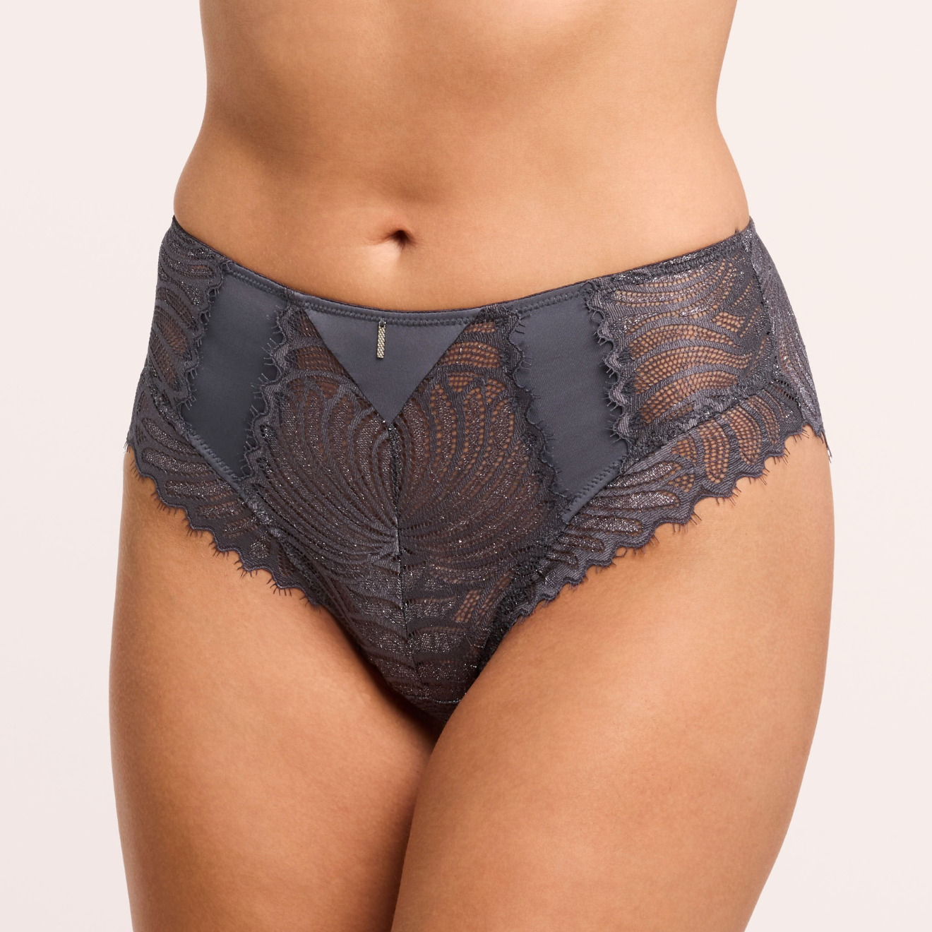 Montelle Lights Out High Waist Brief-Magnet/Silver Bra Fittings by Court 6 US / 10 UK (S) MAGNET/SILVER