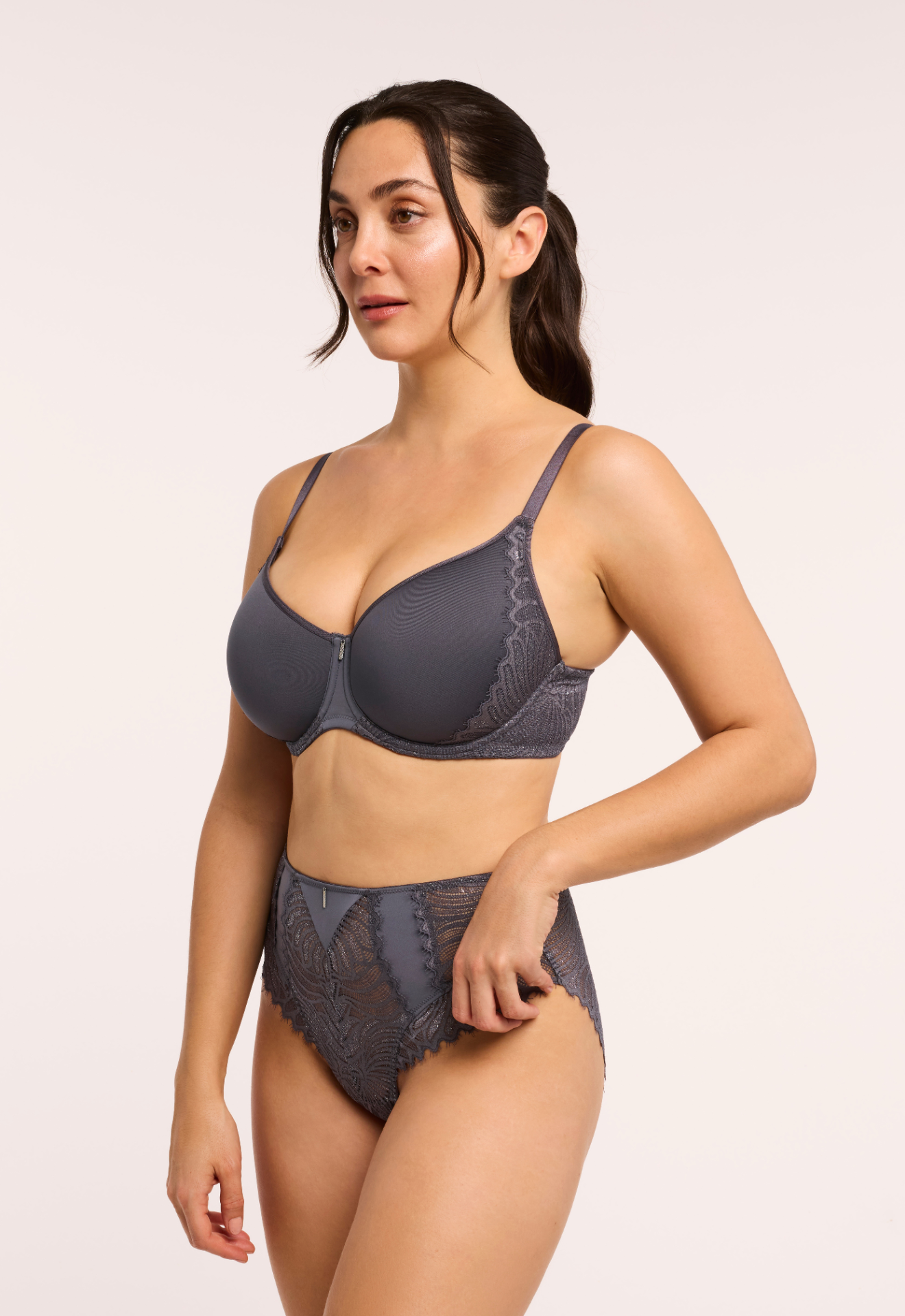 Montelle Lights Out High Waist Brief-Magnet/Silver Bra Fittings by Court