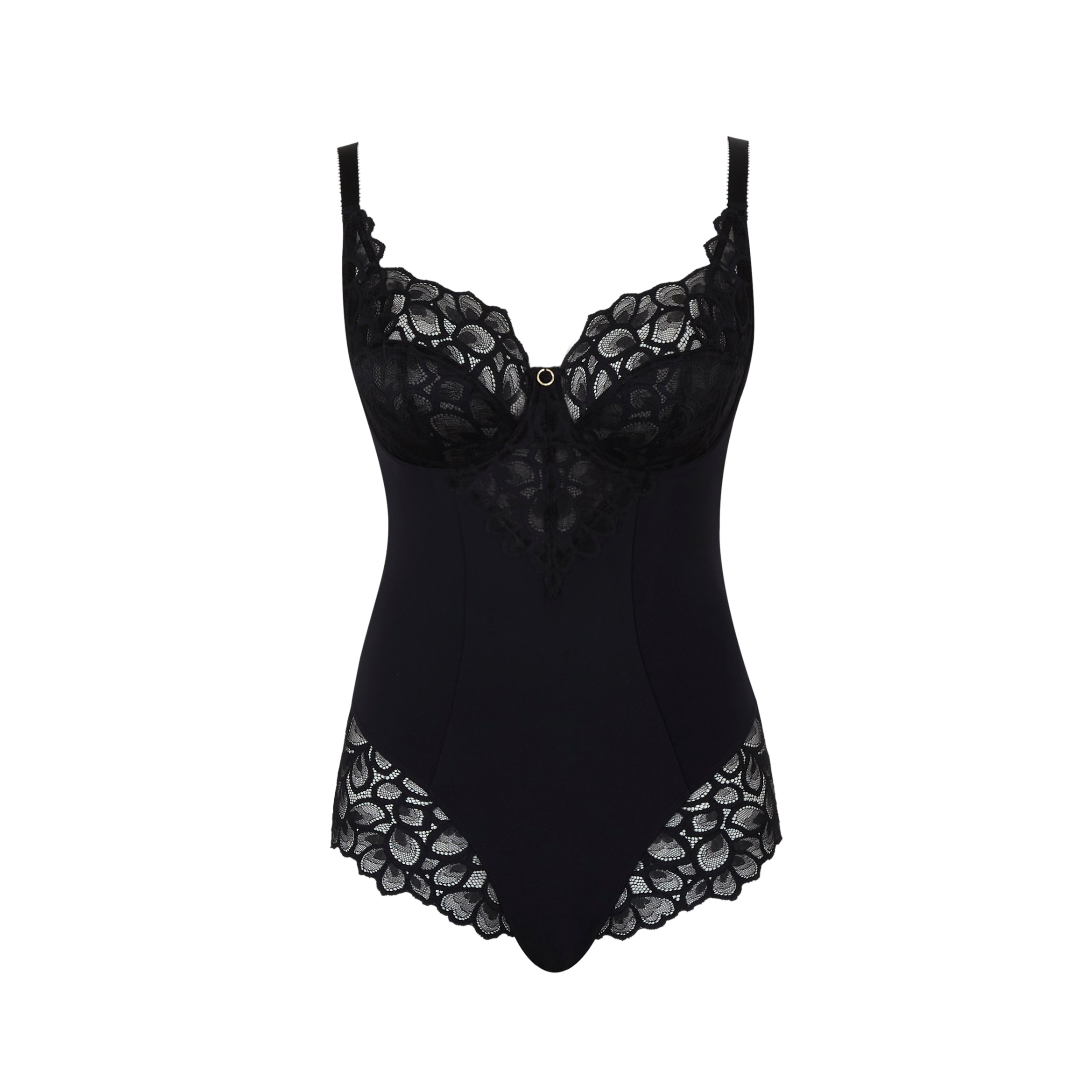Panache Allure Bodysuit Bra Fittings by Court 30G US / 30F UK BLACK