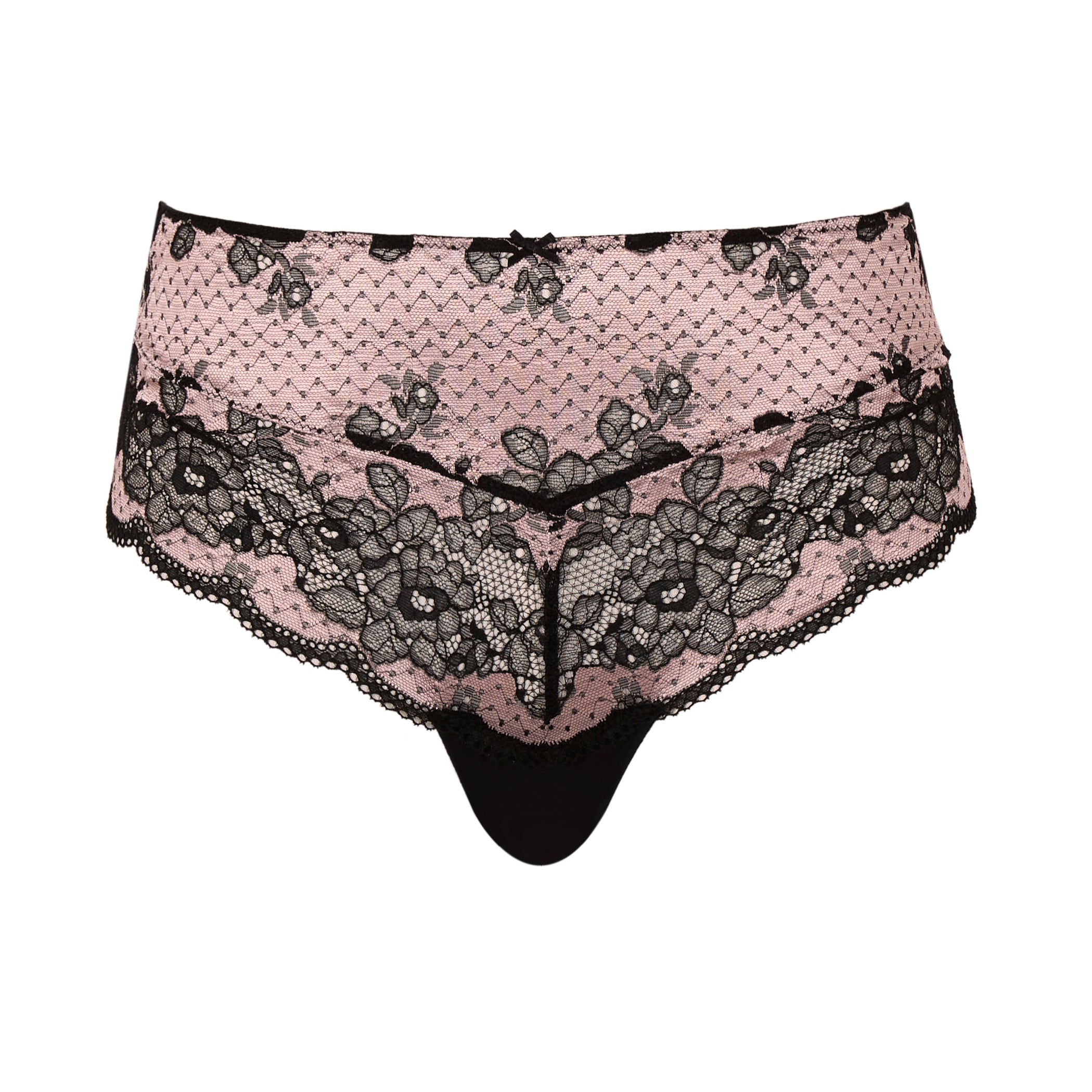 Panache Clara Deep Brief - Black/Pink Bra Fittings by Court 6 US / 10 UK (S) BLACK / PINK