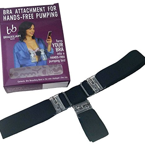 Brauxiliary Hands-Free Pumping Band Bosom Besties BLACK