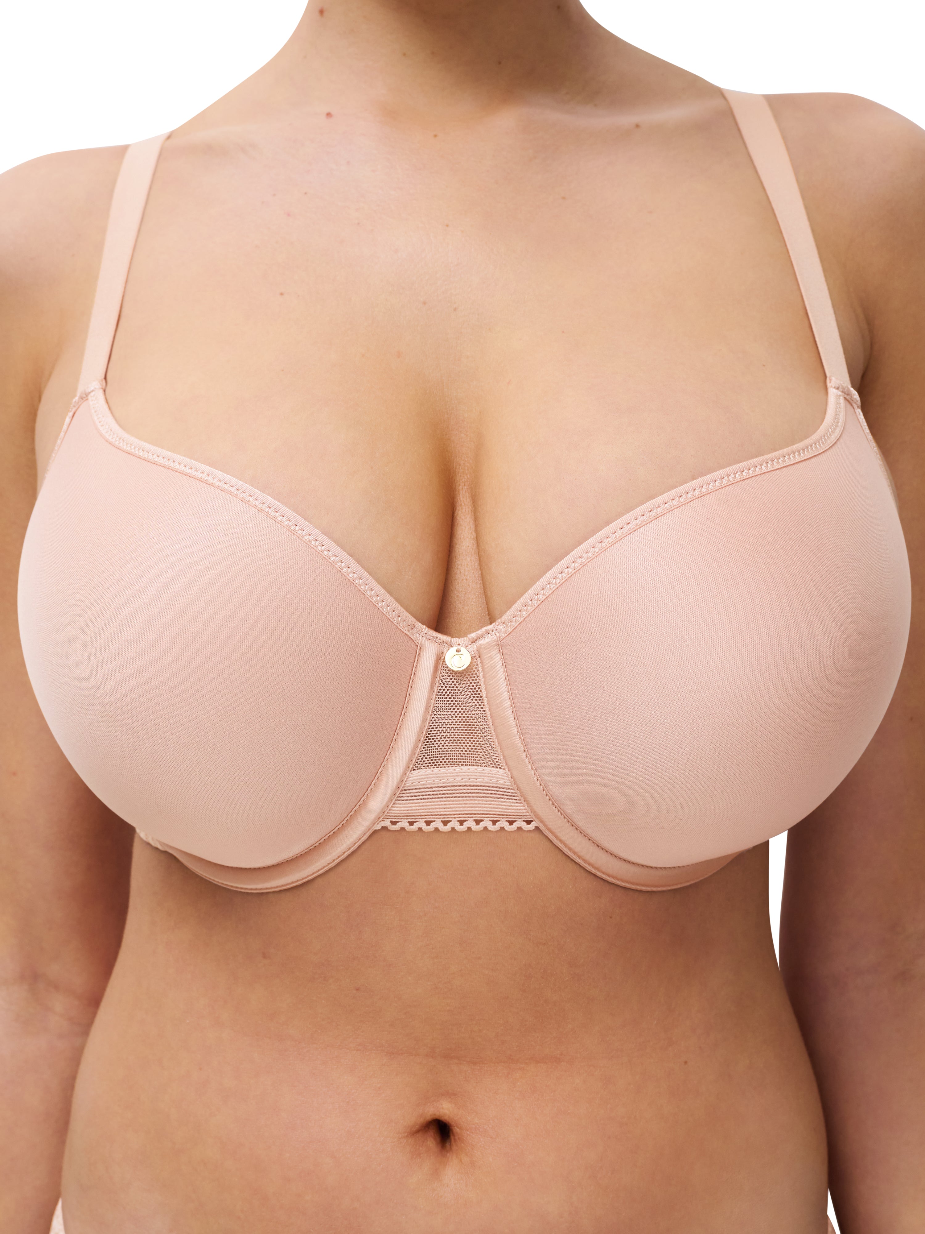 Chantelle C Jolie Custom Fit T-Shirt Bra Molded Cup Chantelle 30DD (E) ROSE