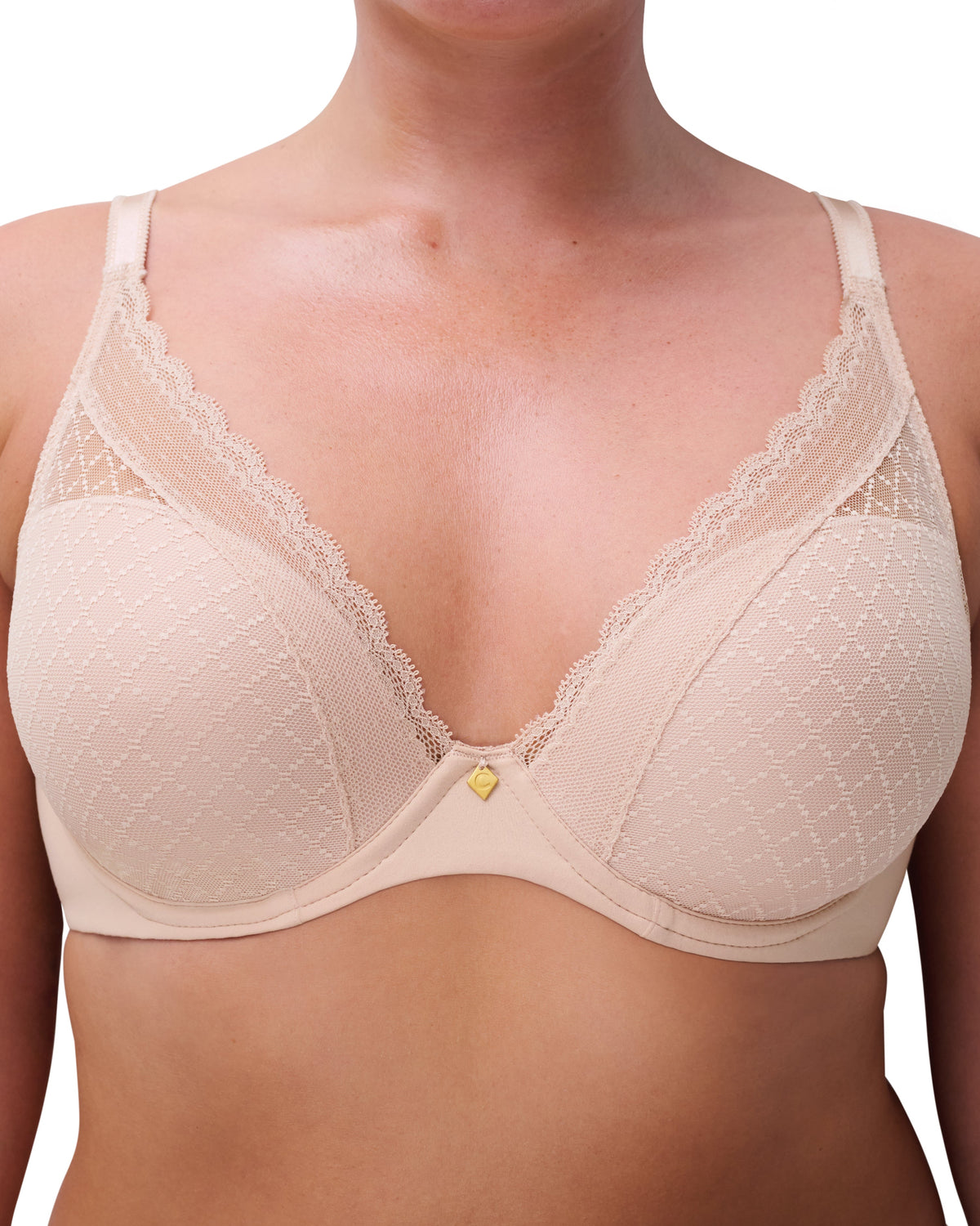 Chantelle Norah Chic Plunge T-Shirt Bra Molded Cup Chantelle 30D ROSE