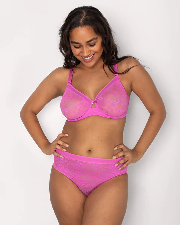 Curvy Couture Lace Unlined Underwire *Final Sale* Curvy Couture