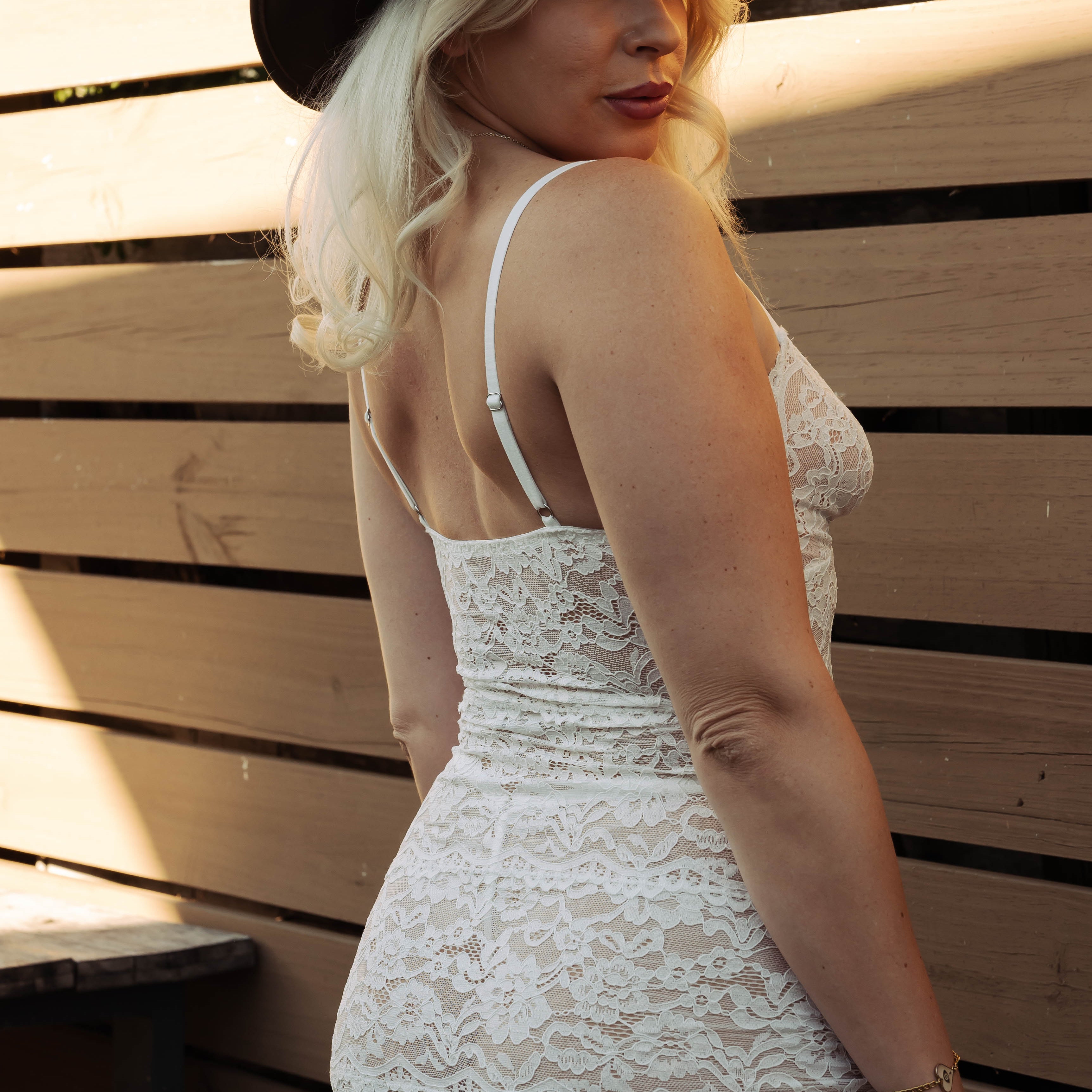 Kilo Brava White Lace Mini Slip and G-String Bra Fittings by Court