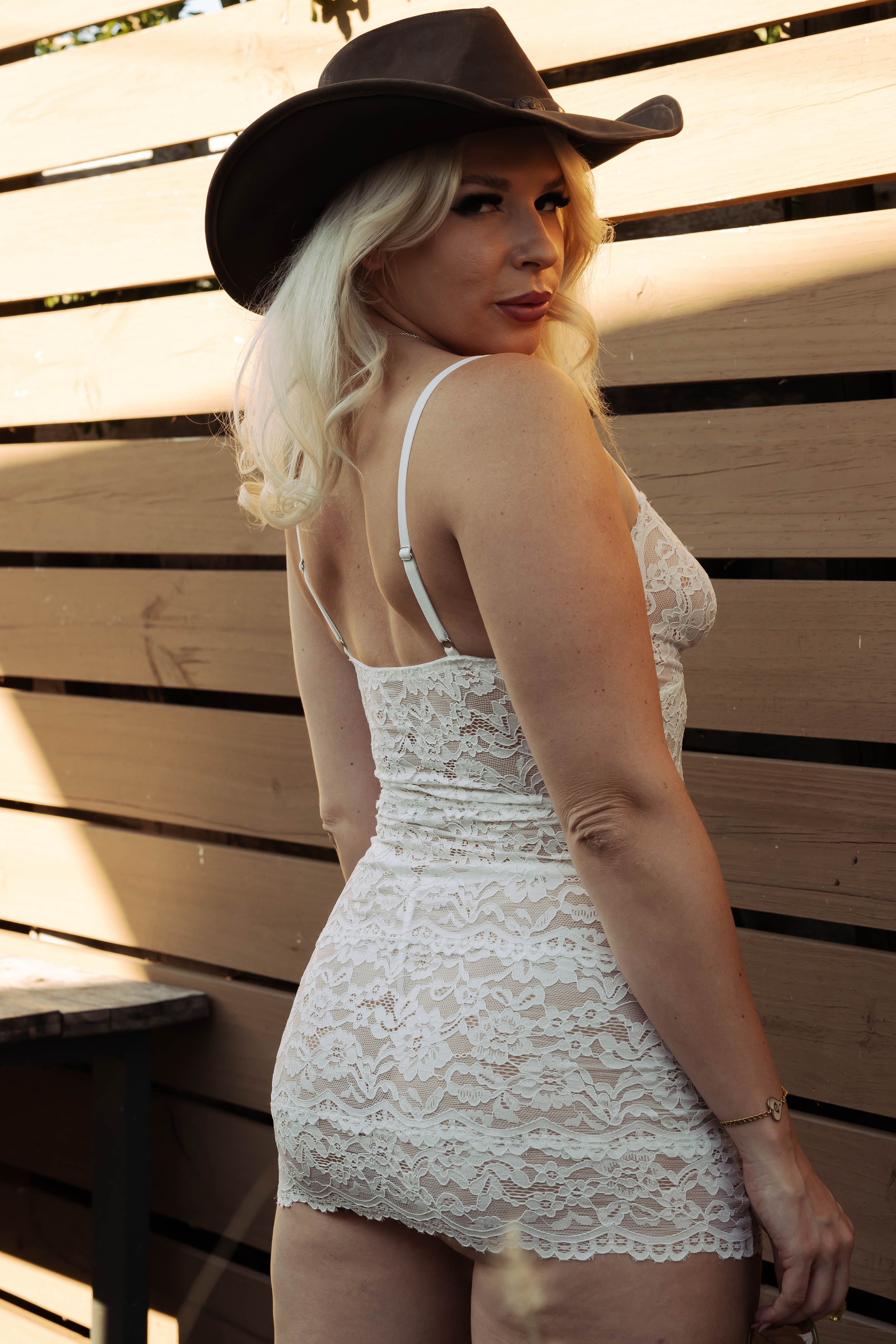 Kilo Brava White Lace Mini Slip and G-String Bra Fittings by Court