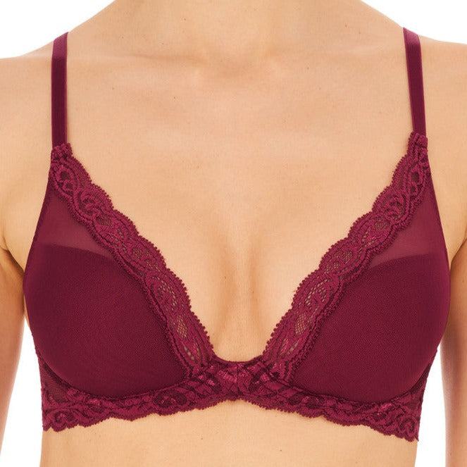 Natori Feathers Plunge *Final Sale* Molded Cup Natori 30DD CRUSHED VELVET