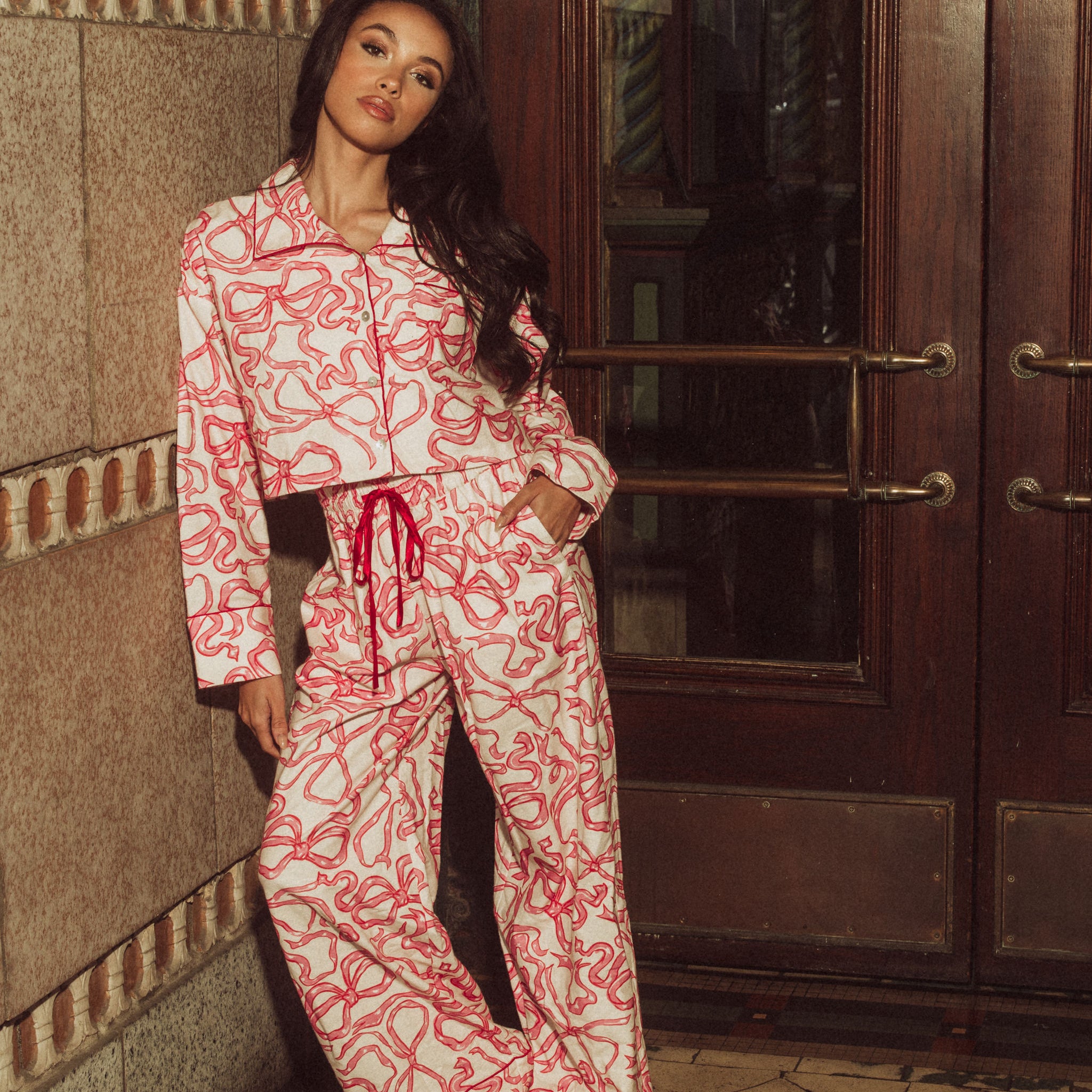 Kilo Brava Flannel Pajamas - Dancing Bows Bra Fittings by Court