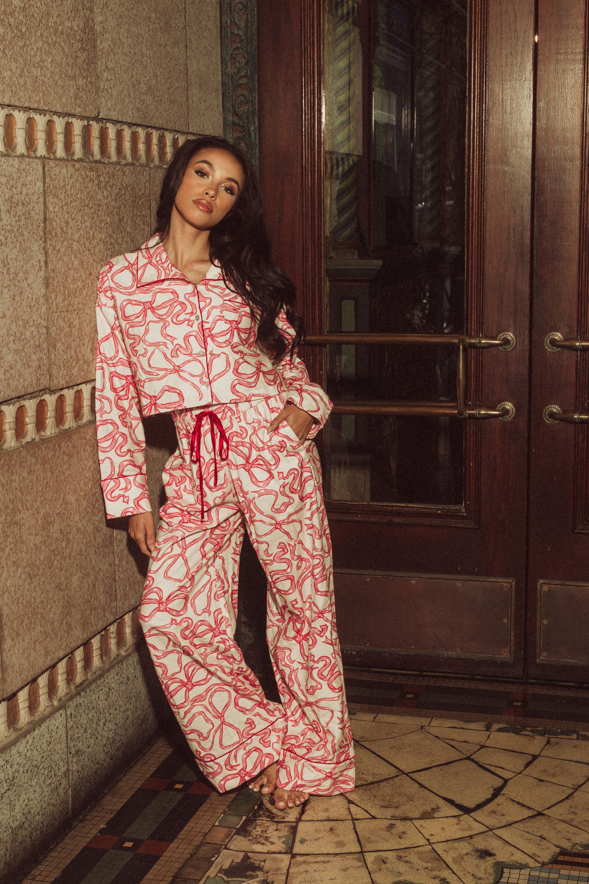 Kilo Brava Flannel Pajamas - Dancing Bows Bra Fittings by Court