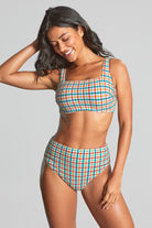 Panache Gina Square Neck Crop Bikini- Seersucker Print Bikini Bra Fittings by Court