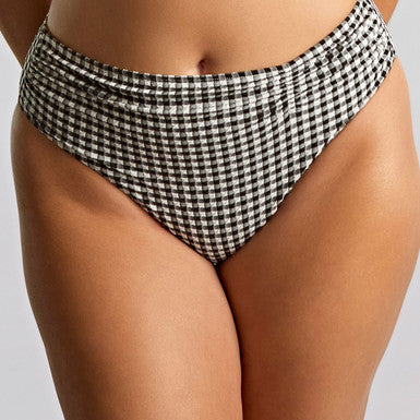 Panache Black Gingham Midi Bikini Bottom Bra Fittings by Court