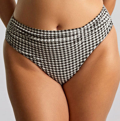 Panache Black Gingham Midi Bikini Bottom Bra Fittings by Court