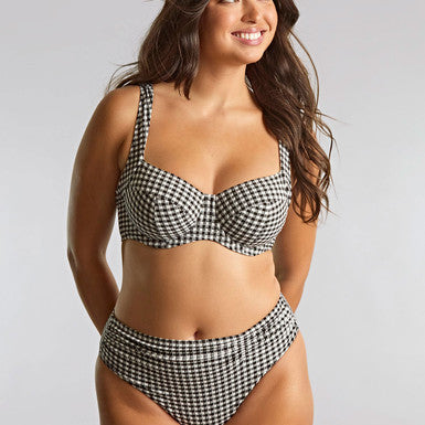 Panache Black Gingham Midi Bikini Bottom Bra Fittings by Court