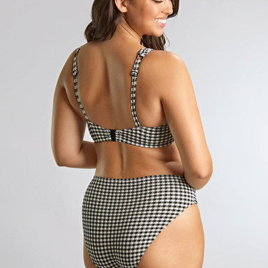 Panache Black Gingham Midi Bikini Bottom Bra Fittings by Court