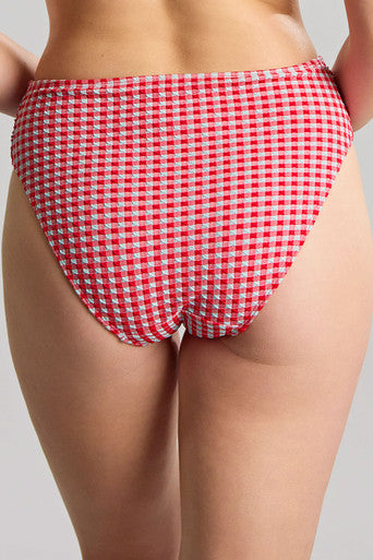 Panache Red Gingham Midi Bikini Bottom Bra Fittings by Court