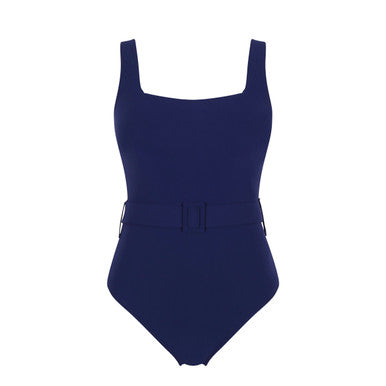 Panache Serena Square Neck One Piece Swimsuit *Final Sale* Bra Fittings by Court 30G US / 30F UK AZZURRO NAVY