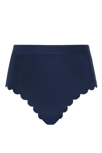 Panache Signature Scallop High Waist Swim Bottom Bra Fittings by Court 6 US / 10 UK (S) INK BLUE