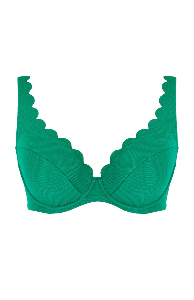 Panache Spirit Lauren Plunge Bikini Top Bikini Bra Fittings by Court 30DDD US / 30E UK VERDE GREEN