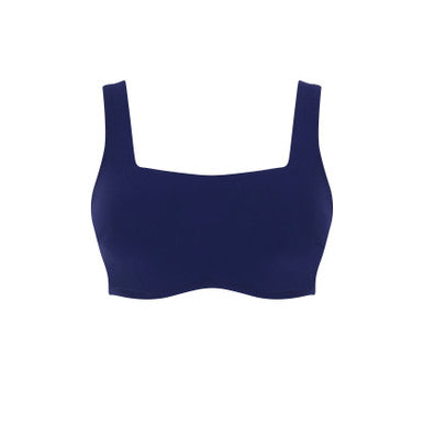 Panache Gina Square Neck Crop Bikini Top *Final Sale* Bikini Bra Fittings by Court 34K US / 34H UK AZZURRO NAVY