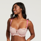 Montelle Keyhole Balconette Bra *Final Sale* Montelle 36DD (E) CHAMPANGNE / ROSE