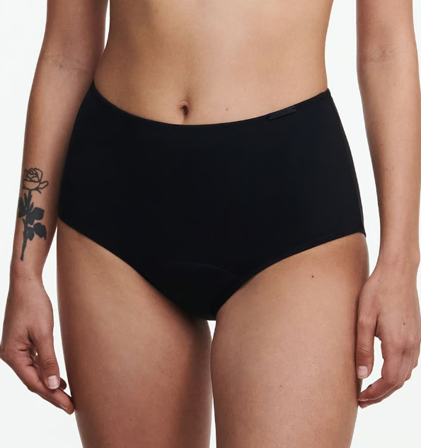 Chantelle Period Panty Essential High Waisted Brief Chantelle 4 US / 8 UK (XS) BLACK