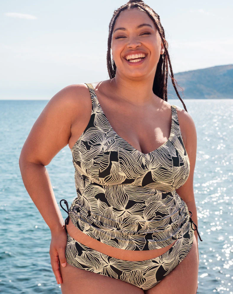Curvy Kate Ripple Reef Non-Wired Multiway Tankini Top Bra Fittings by Court