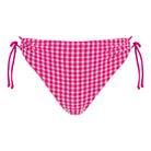 Curvy Kate Holiday Check Tie-Side Bikini Bottom-Raspberry Pink Swim Bottom Bra Fittings by Court 6 US / 10 UK (S) RASPBERRY PINK