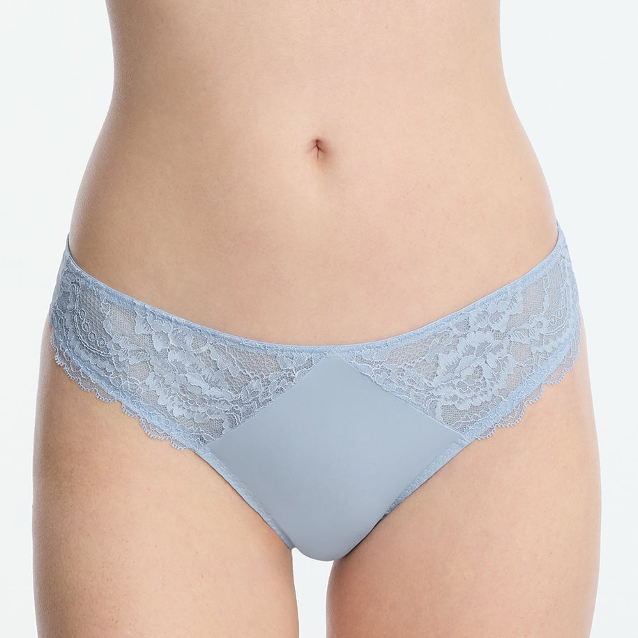 Skarlett Blue Minx Fashion Color Thong -Blue Moon Bra Fittings by Court 6 US / 10 UK (S) BLUE MOON