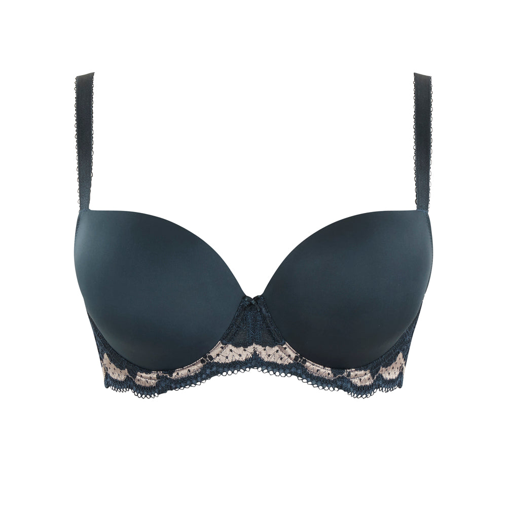 Panache Clara Moulded Cup Bra *Final Sale* Bra Fittings by Court 32D NAVY/PEARL
