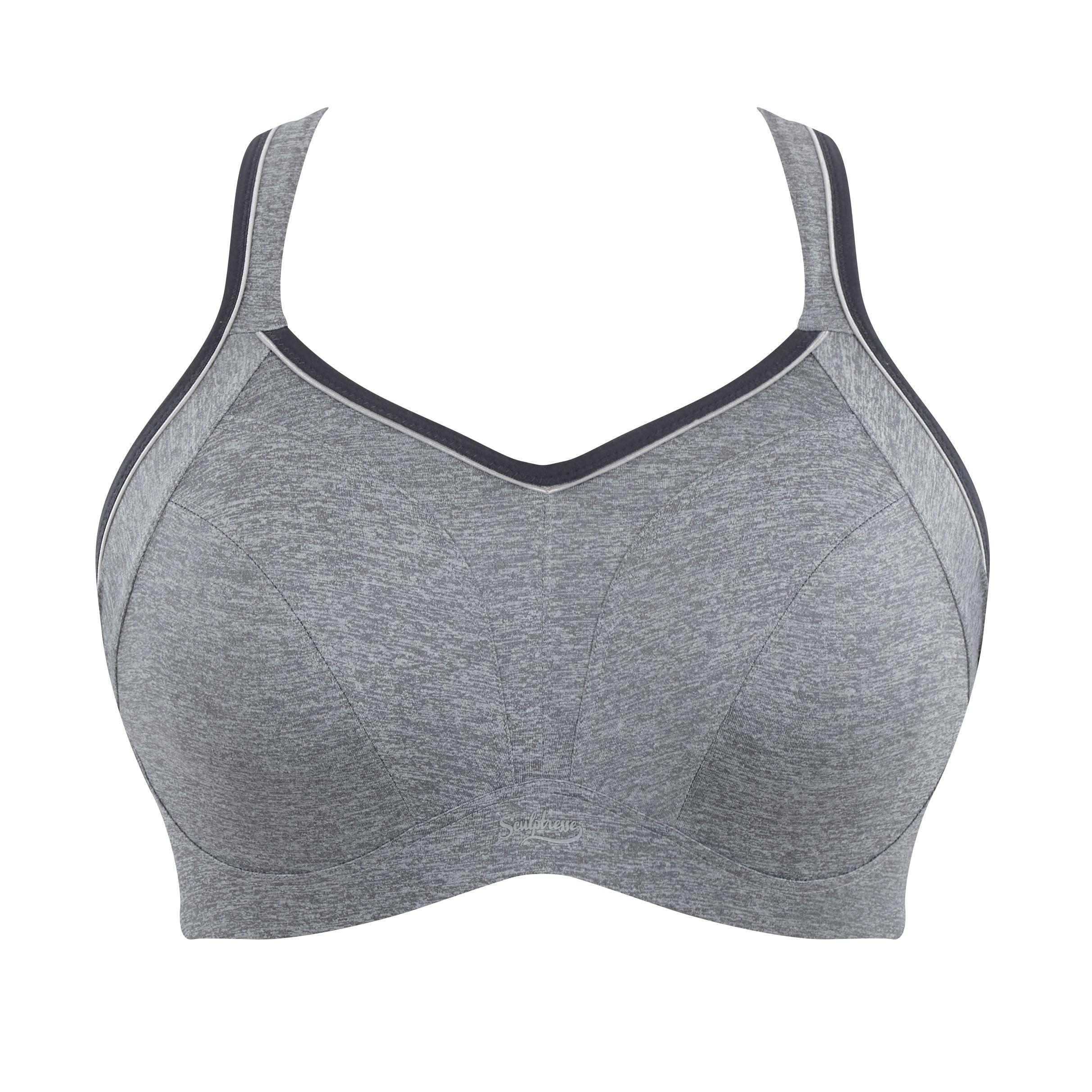 Sculptresse by Panache Activate Sports Bra Bra Fittings by Court 38H US / 38FF UK CHARCOAL MARL