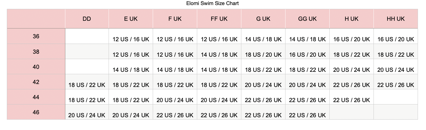 Elomi Non Wired Moulded Tankini Bra Fittings by Court
