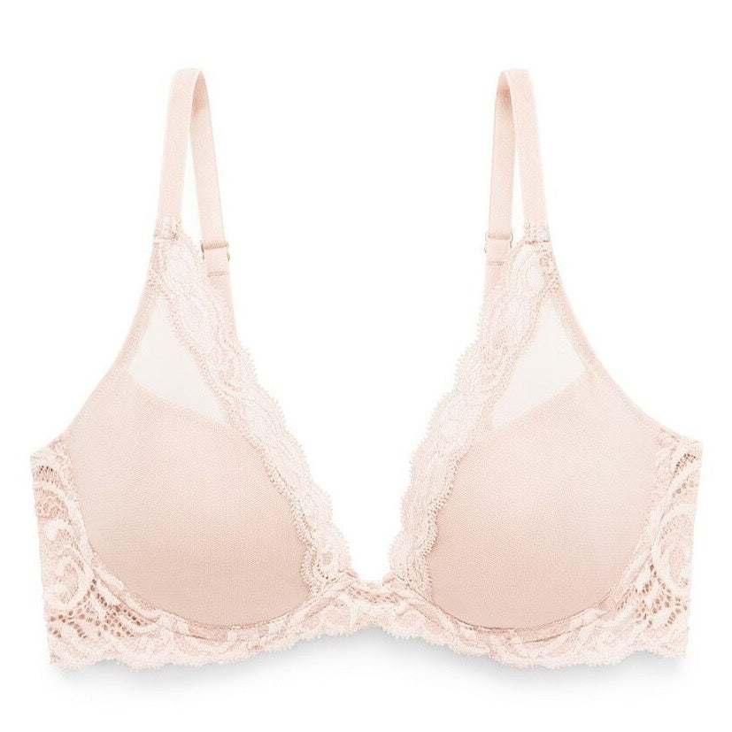 Natori Feathers Plunge Molded Cup Natori 30B CAMEO ROSE