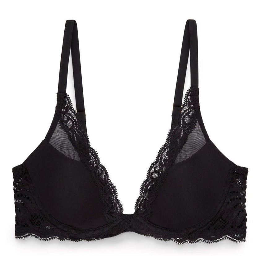 Natori Feathers Plunge Molded Cup Natori 32B BLACK