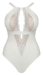 Curvy Kate Scantilly Indulgence Stretch Lace Bodysuit Bra Fittings by Court 10 US / 14 UK (L) IVORY