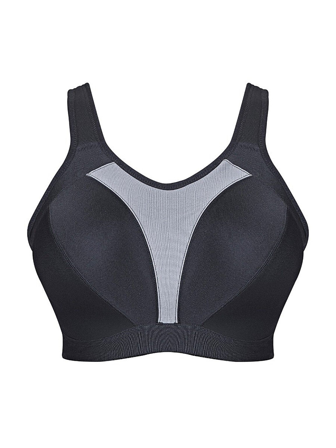 Royce Aerocool Wireless Sports bra Bra Fittings by Court 32K US / 32H UK BLACK