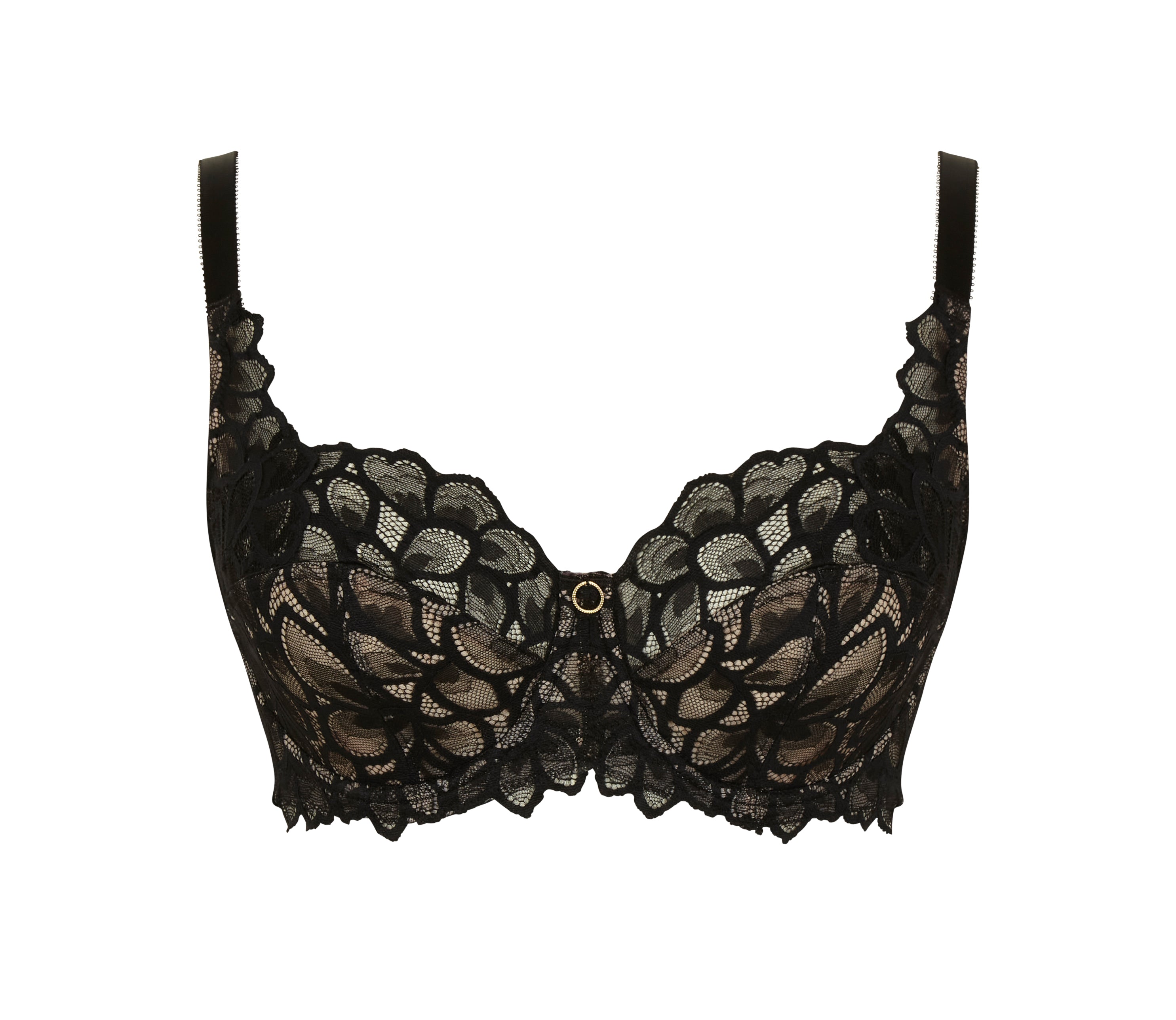 Panache Allure Full Cup Bra Fittings by Court 30DDD US / 30E UK BLACK/LATTE